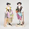 Derby Porcelain Figure of a Gardner and Companion