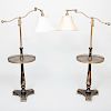 Pair of Brass-Mounted Chinoiserie Decorated Light Tables