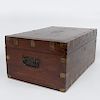 Continental Brass-Inlaid Wood Traveling Box