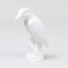 Berlin Porcelain White Glazed Model of a Kingfisher, 'Fishvogel'