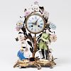 Jean Baptiste Baillon Gilt-Bronze-Mounted Porcelain Mantle Clock