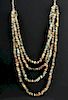Egyptian Faience Bead Four Strand Necklace
