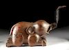 19th C. Southeast Asia Wood Coconut Grater - Elephant