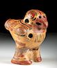Costa Rican Pottery Polychrome Bird Whistle