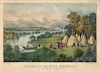 Scenery of the Upper Mississippi. An Indian Village - Currier & Ives