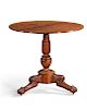 A Louis Philippe mahogany tilt top tripod table