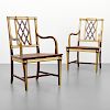 Pair of Neo-Classical Chairs, Gilt Details