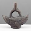 Pre-Columbian Chimu Stirrup-Handled Vessel