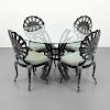 Brown Jordan Grotto Style Dining Table & 4 Chairs