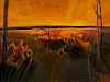 Henrietta Berk, oil, Sunset Landscape