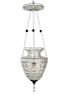 A Continental faceted glass chain lantern