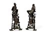 Pair of Renaissance style bronze andirons, Tacca