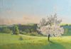 Fernand Just Quignon, pink tree in countryside
