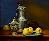 Jean-Claude Chauray, oil, Still life with apples