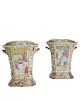 Pair of Chinese Export Famille Rose covered vases