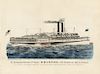 Narragansett Steamship Co's. Steamer Bristol - Currier & Ives Lithograph