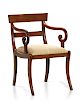 A Regency mahogany armchair, 19th century