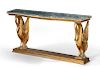 An Empire style giltwood console