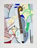 Roy Lichtenstein, screenprint,Cubist Cello, 1997