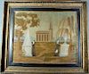 English Regency Period Silk Embroidery Mourning Picture