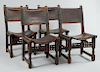 Four Spanish Baroque Frailero Style Chairs