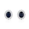 A Pair of Sapphire and Diamond Earrings