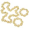 A Group of Gold Link Chain Bracelet/Necklace