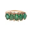 A Ladies Emerald & Diamond Ring in 14K Gold