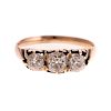 A Ladies Victorian 3 Diamond Ring in 14K