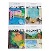 David Hockney. Four Unframed Posters