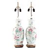 Pair Chinese Export Style Vase Lamps,