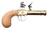 Brass Cannon-Barrel Flintlock Pistol 