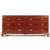 Baker Chippendale Style Mahogany Double Dresser