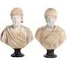 Pair Italian Marble Busts Of Sultans