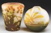 Lot of 2: Galle Cameo Vases.