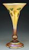 Tiffany Intaglio Carved Trumpet Vase.