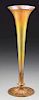 Tiffany Gold Favrile Trumpet Vase.