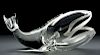 Steuben Great Whale Glass Sculpture. 