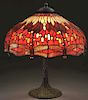 American Leaded Glass Dragonfly Table Lamp.