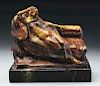 Erotica Bronze Woman on Sofa with Removable Blanket.