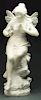 Italian Marble Statue of Fairy Holding Butterfly.