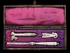 Rare 3-Piece Medical Circumcision Set in Original Fitted Case Circa 1800.