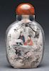 Fine Chinese Inside-Painted Rock Crystal Signed Snuff Bottle.