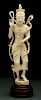 Japanese Carved Ivory Woman with Crown.