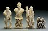 Lot of 4: Three Japanese Ivory Pieces And One Military Piece.