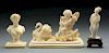 Lot of 3: Ivory Figures of Angel With Swan, Japanese Woman, Woman.
