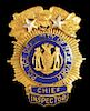 New York City Police Department Chief Inspector's Badge. 
