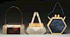Lot of 3: Vintage 1950's Lucite And Beaded Handbags.