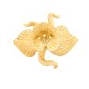 TIFFANY & CO. YELLOW GOLD ORCHID BROOCH