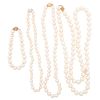 FRESHWATER CULTURED PEARL NECKLACES OR BRACELET